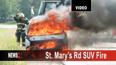 St. Mary's Rd Vehicle Fire Graphic