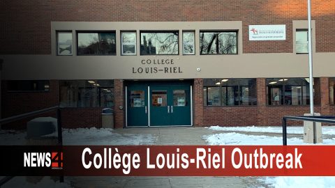 Collège Louis-Riel has temporarily closed its doors after the province declared an outbreak of COVID-19 at the school.