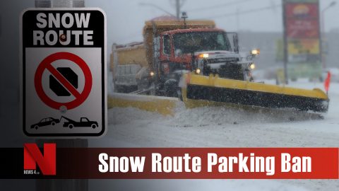 Snow route parking ban