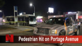 Pedestrian hit on Portage